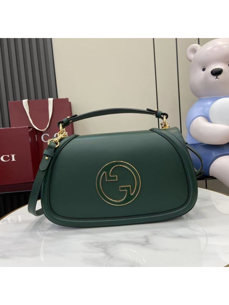 Gucci Blondie Medium Top Handle Bag in Green Leather 815719