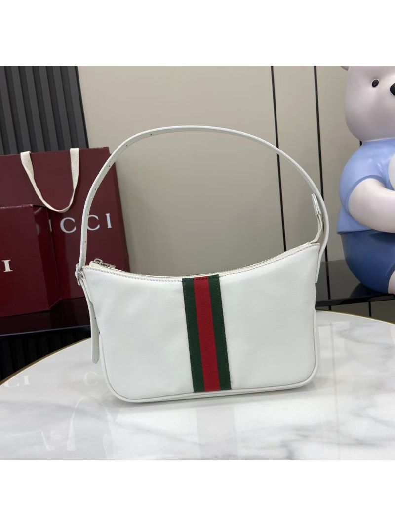Gucci Ophidia Shoulder Bag in White Leather White 863406