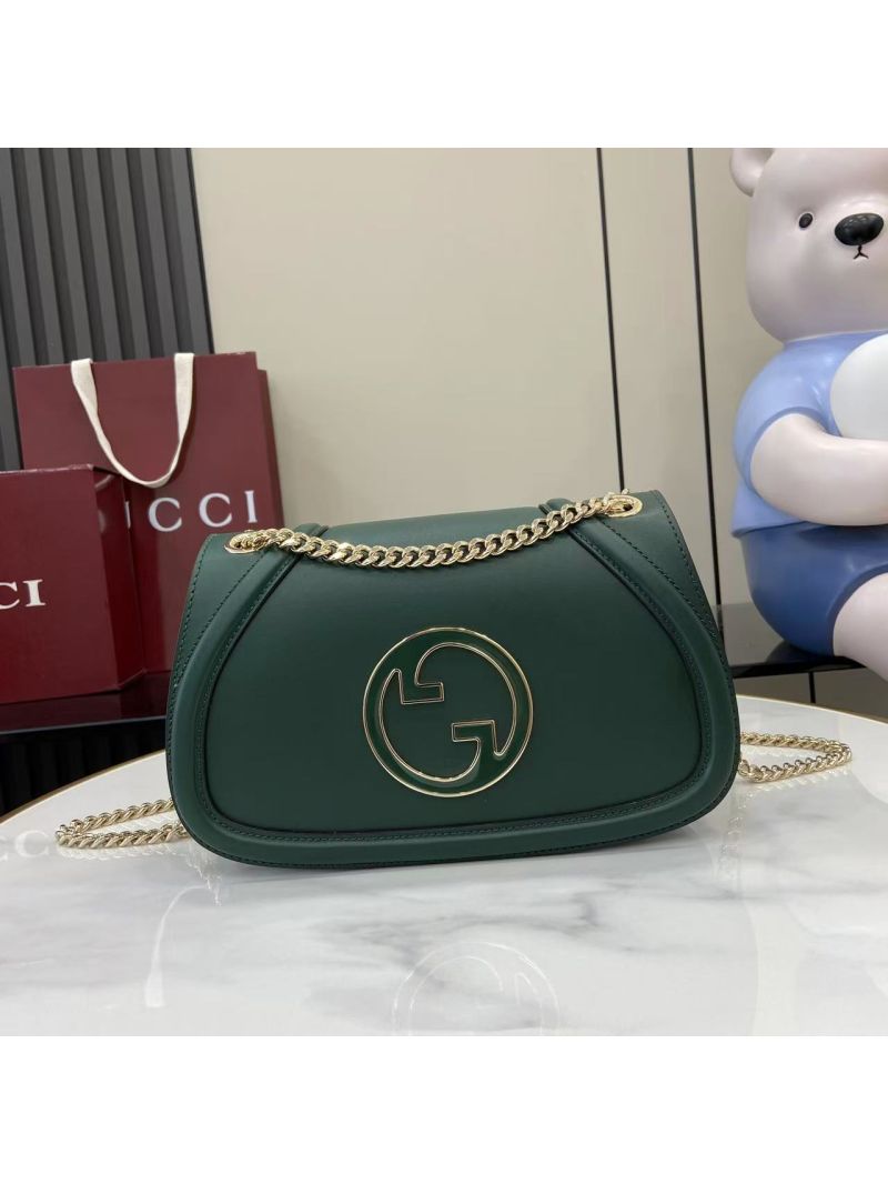 Gucci Blondie Small Shoulder Bag in Green Leather BLONDIE