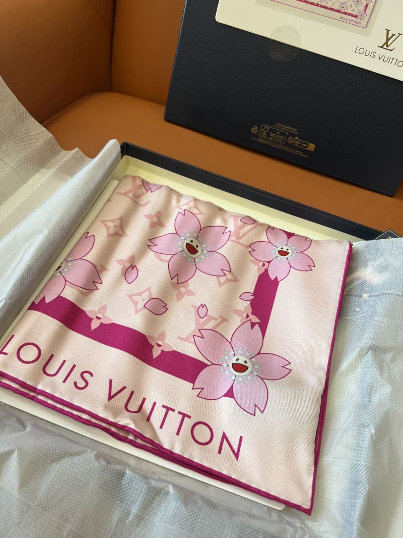 Louis Vuitton Cherry Blossom Silk Scarf 90x90 cm