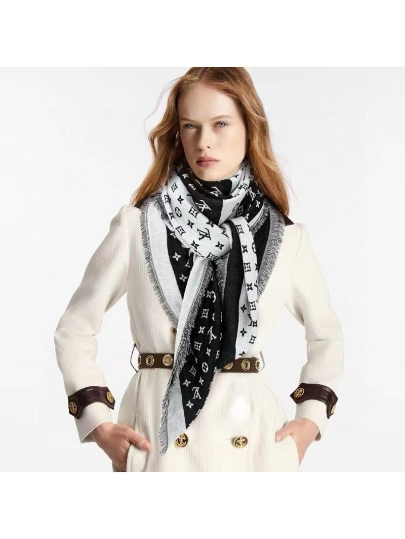 Louis Vuitton 2025 Cashmere Scarf, Black Monogram, Luxe Soft Touch & Timeless Elegance