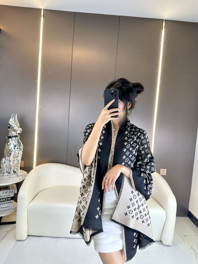 Louis Vuitton Monogram Silk Wool Scarf - Luxe, Reversible, & Timeless Elegance