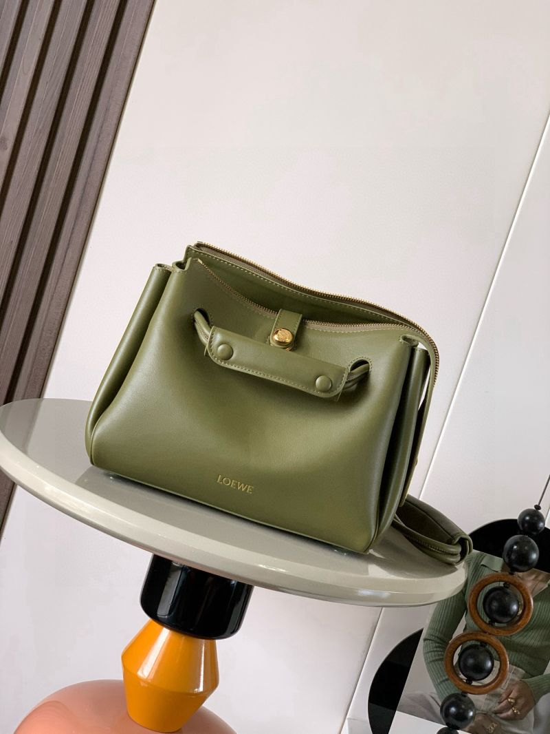 Loewe Small Madrid Bag in Supple Calfskin OliveGreen 9146