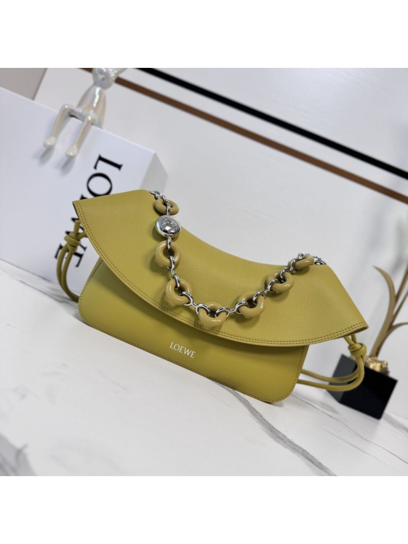 LOEWE Medium Ola Bag in Smooth Calfskin Yellow A520Z52X02