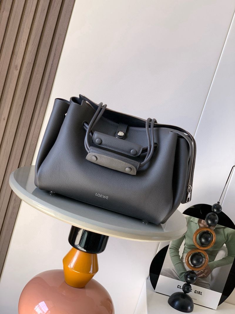 Loewe Medium Madrid in Supple Grained Calfskin DarkEbony AACOAB1X05