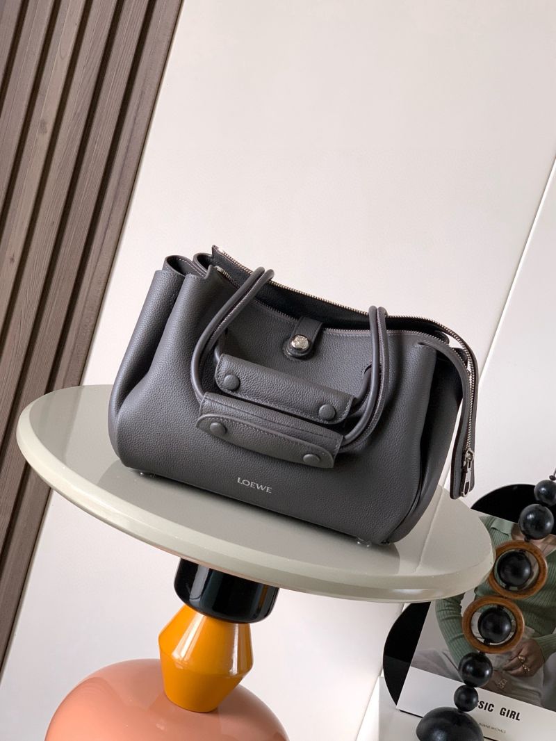 Loewe small Madrid Mellow in Grained Calfskin DarkEbony AACOAB2X03