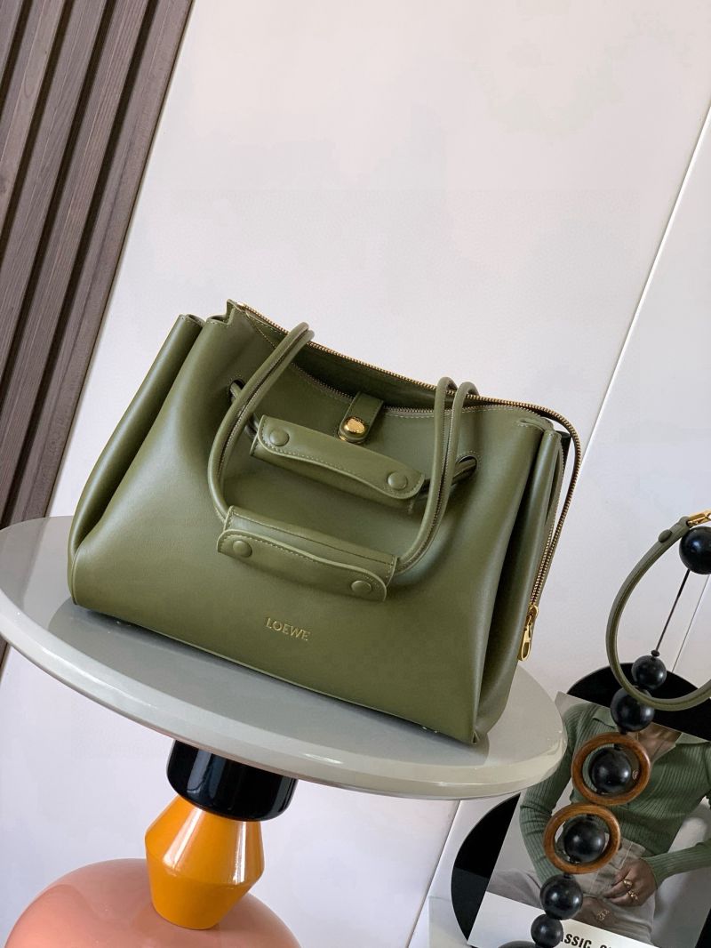 Loewe Medium Madrid in Supple Calfskin Olive AANBAB1X01