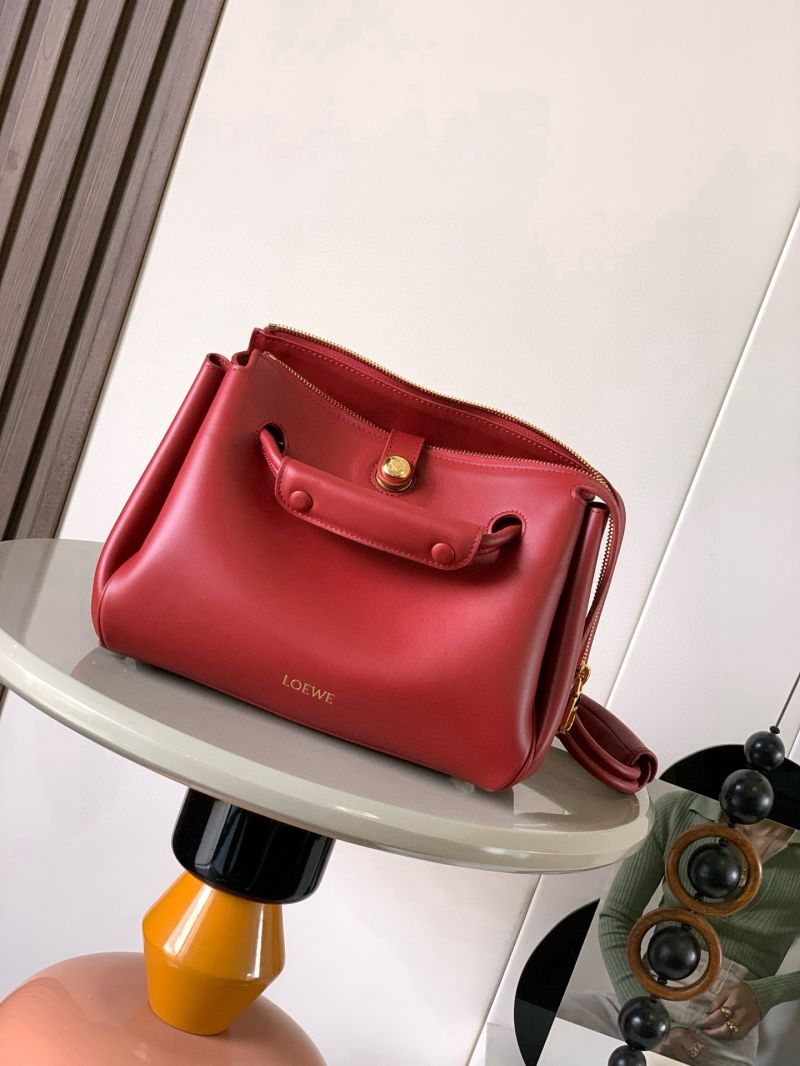 Loewe Small Madrid Bag in Supple Calfskin Burnt Red AANBAB2X01