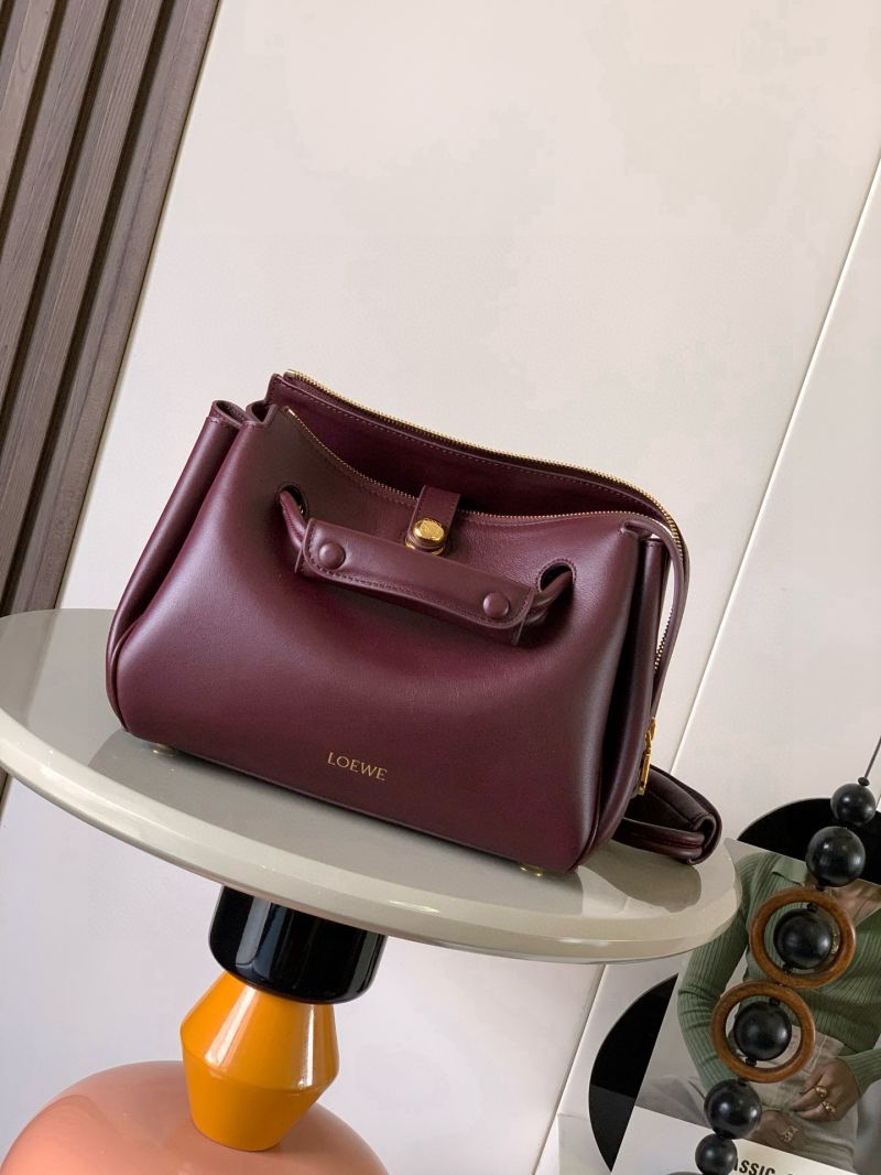 Loewe small Madrid in Supple Calfskin Dark Burgundy AANBAB2X01
