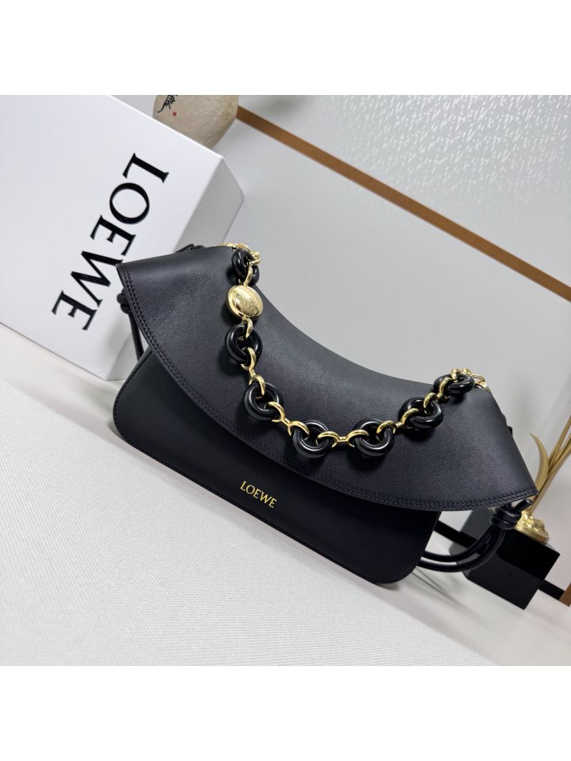 Loewe Medium Ola Bag in Smooth Calfskin Black AP22P22X07