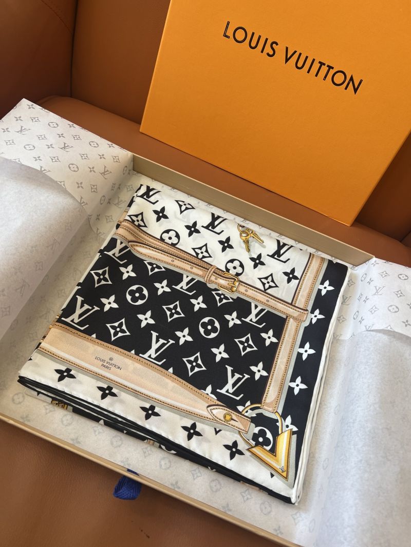 Louis Vuitton Chain Monogram Silk Scarf 90x90cm