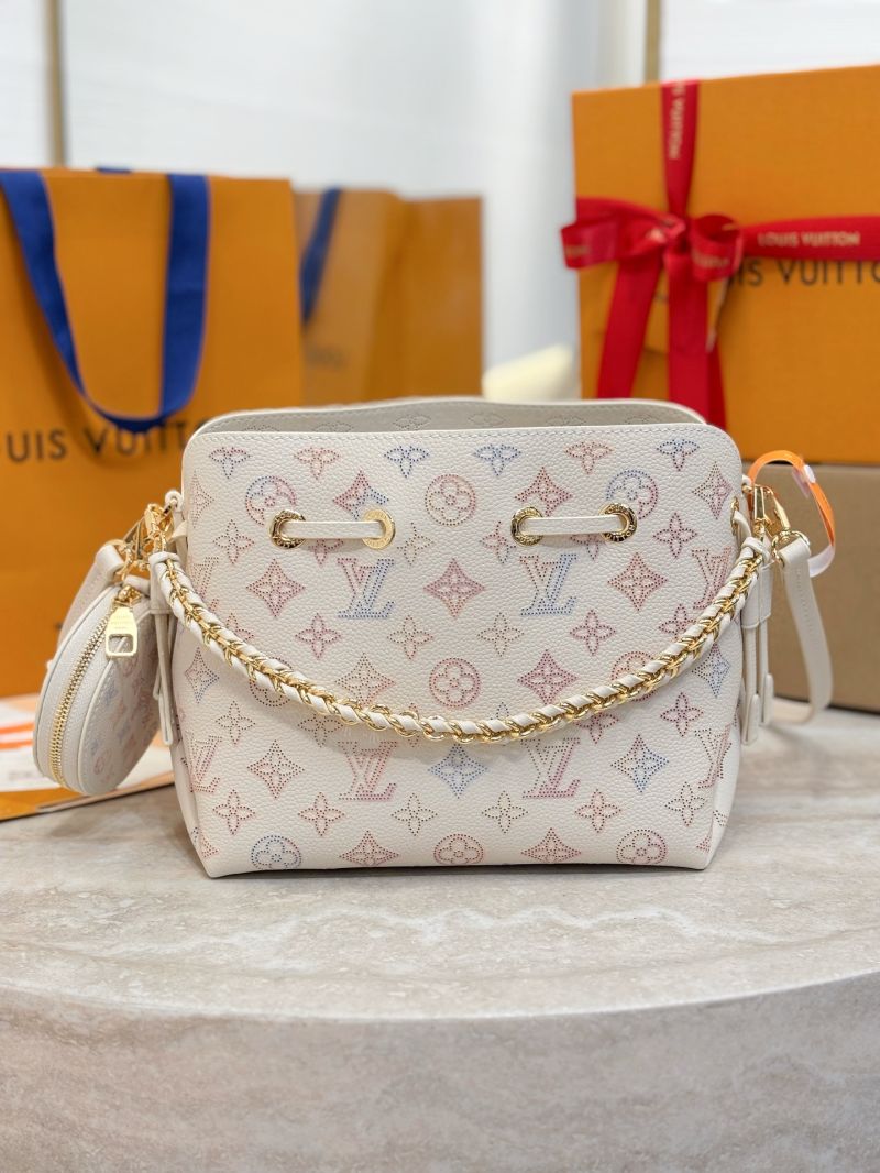 Louis Vuitton LV Bella Dream Perforated Mahina Leather Bucket Bag – Watercolor Gradient M15114
