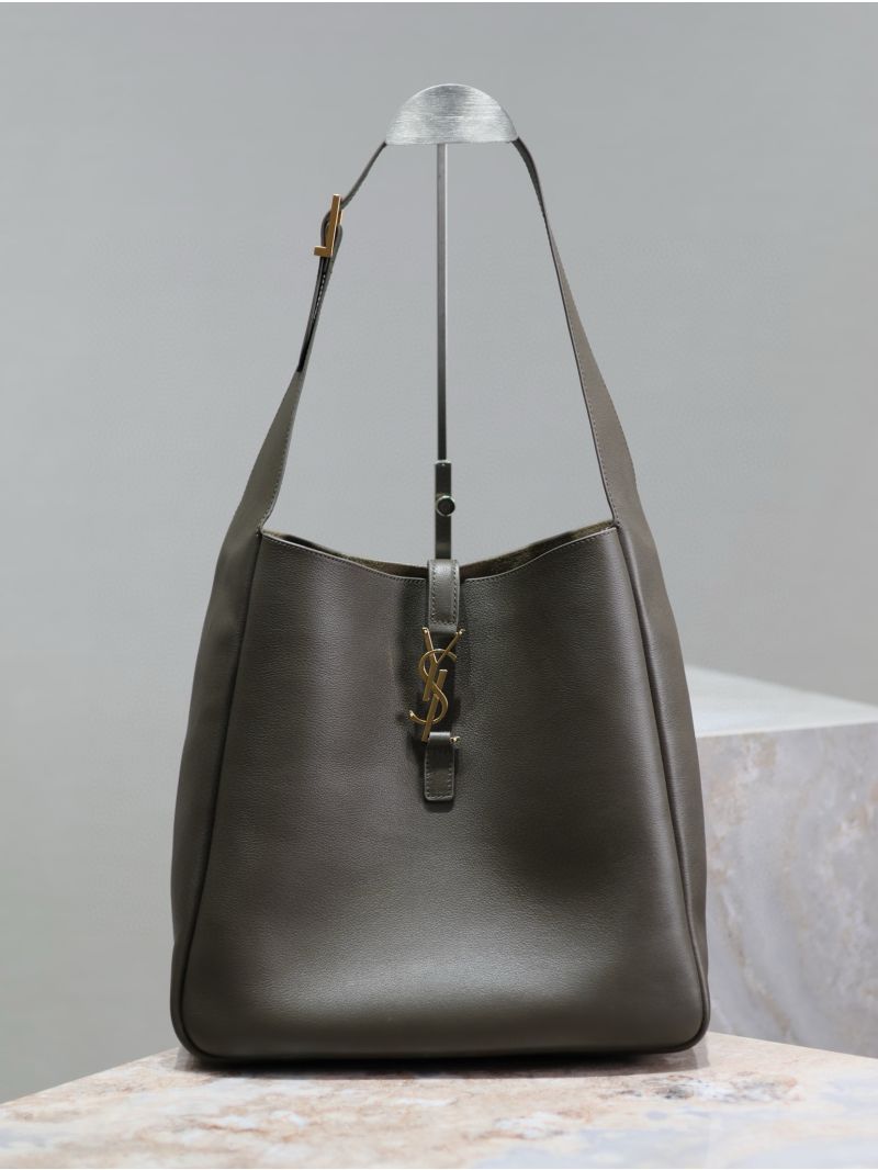 Saint Laurent Le 5 &agrave; 7 Large Soft Hobo in Supple Leather Dark Musk 753837AAAV63231