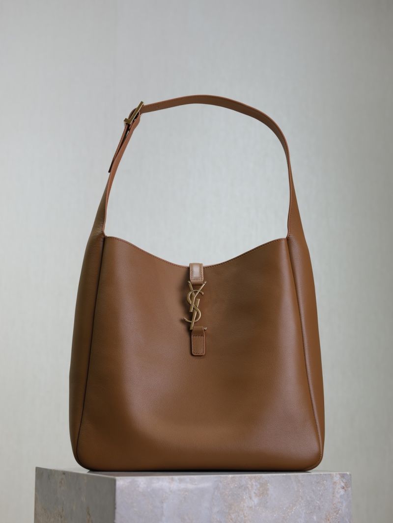 YSL-Saint Laurent LE 5&Agrave;7 Soft Hobo in Grained Calfskin Caramel 753837 GSGHN 2540