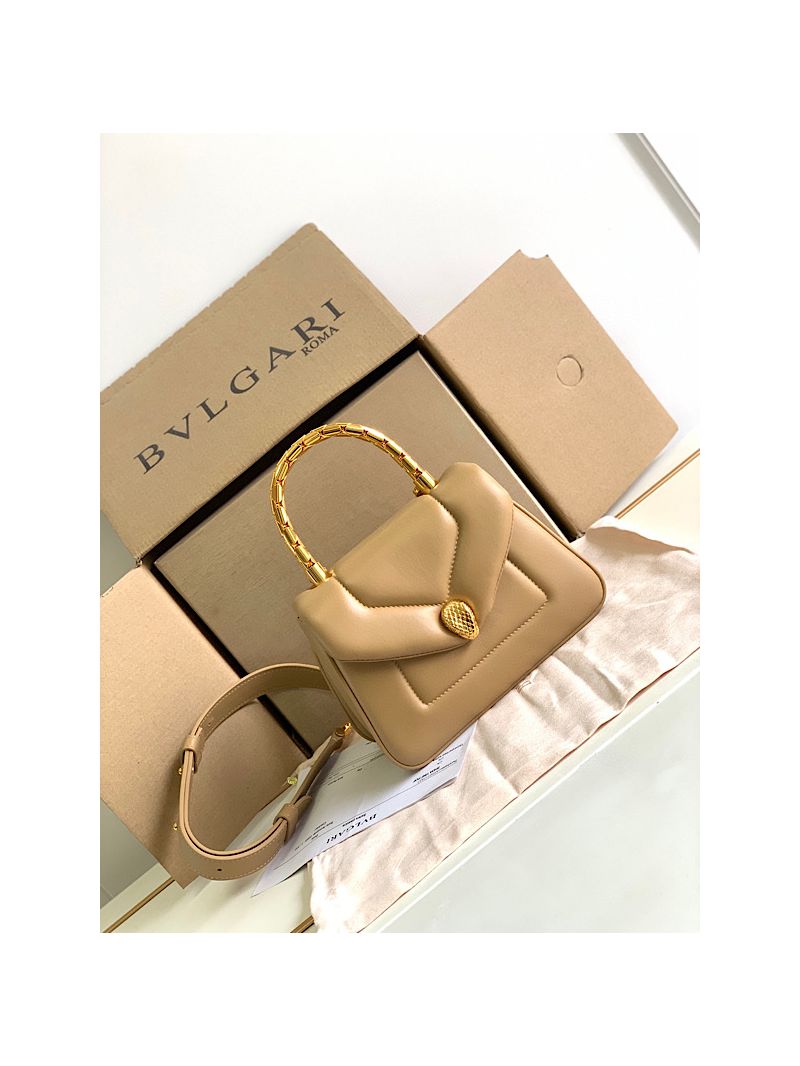 Bvlgari Serpenti Reverse Top Handle 292127 Brown