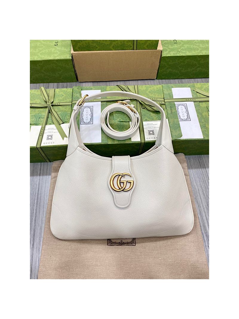 Gucci Aphrodite medium shoulder bag 726274 White soft leather
