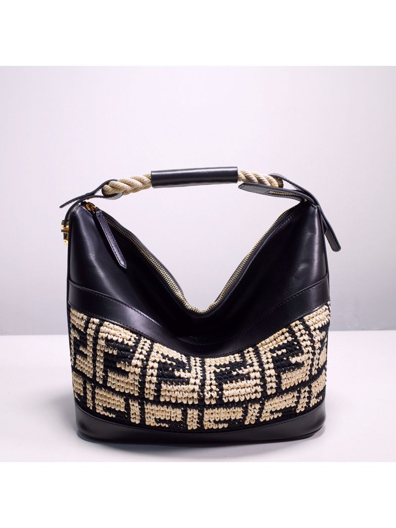 Fendi Insulated bag Beige raffia 7AS113