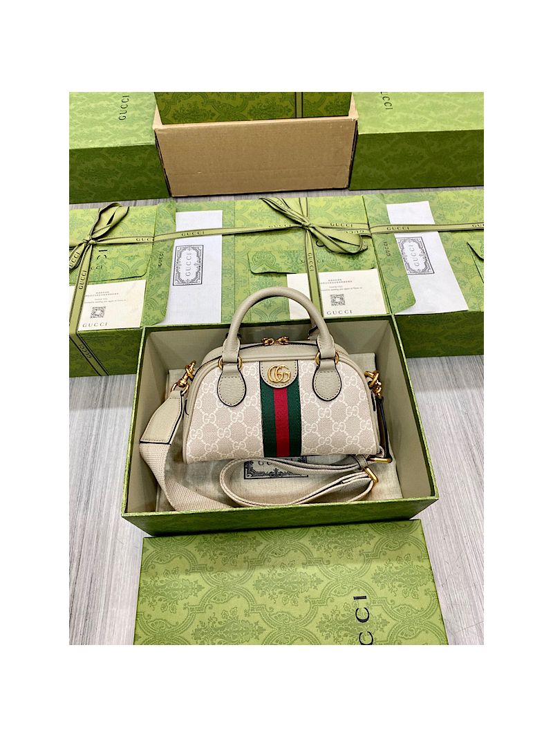 Gucci Ophidia mini GG top handle bag 724606 GG Supreme Oatmeal
