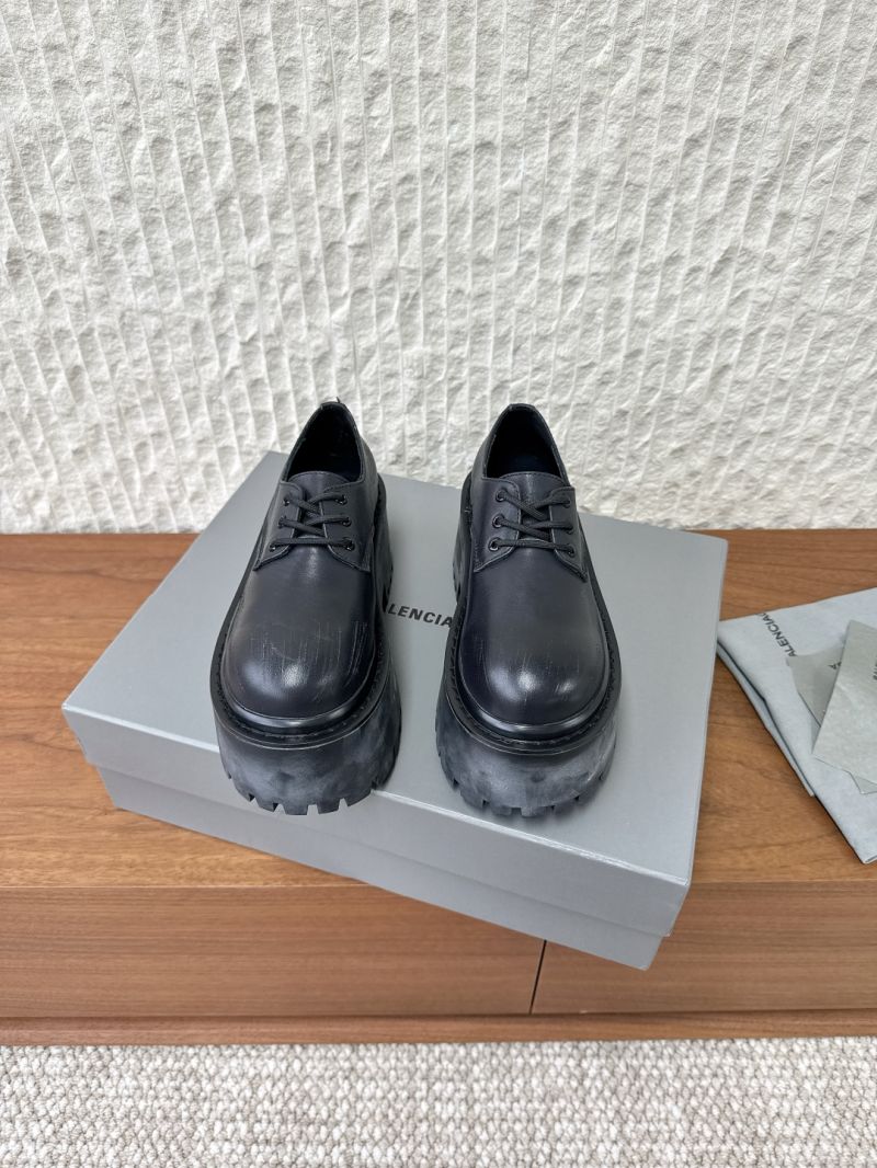 Balenciaga Strike Platform Derby in Black Soft Bullskin 820930