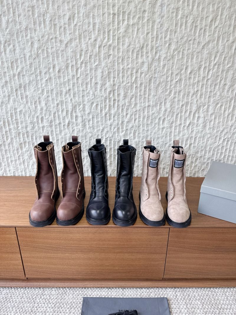 Balenciaga Truck Lace-Up Boot in Black Soft Bullskin 844925