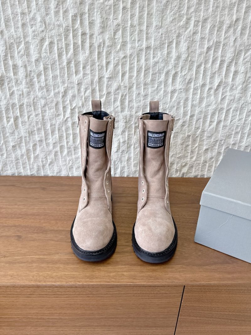 Balenciaga Truck Lace-Up Boot in Soft Bullskin 844925 Taupe