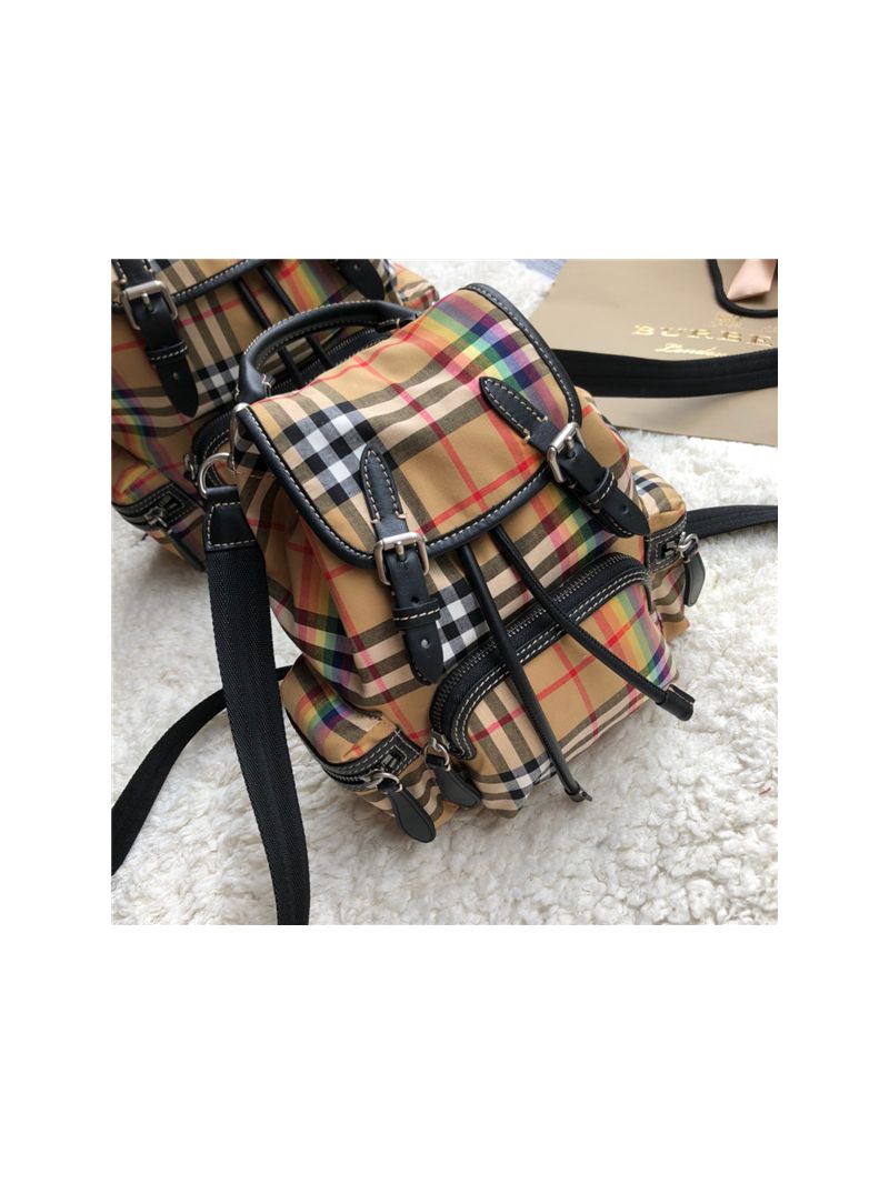 Burberry Small and Medium Rucksack Vintage Check Rainbow Backpack