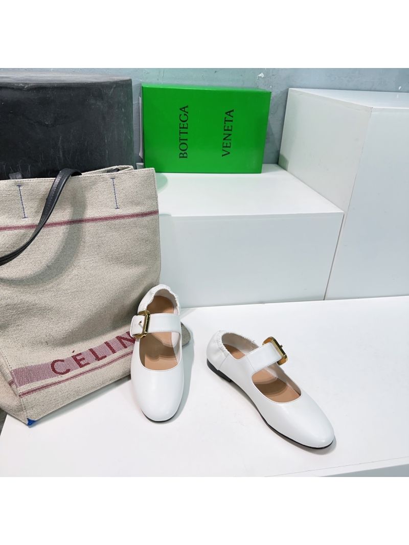 Bottega Veneta BV Amy Mary-Jane Ballerina 796622 White