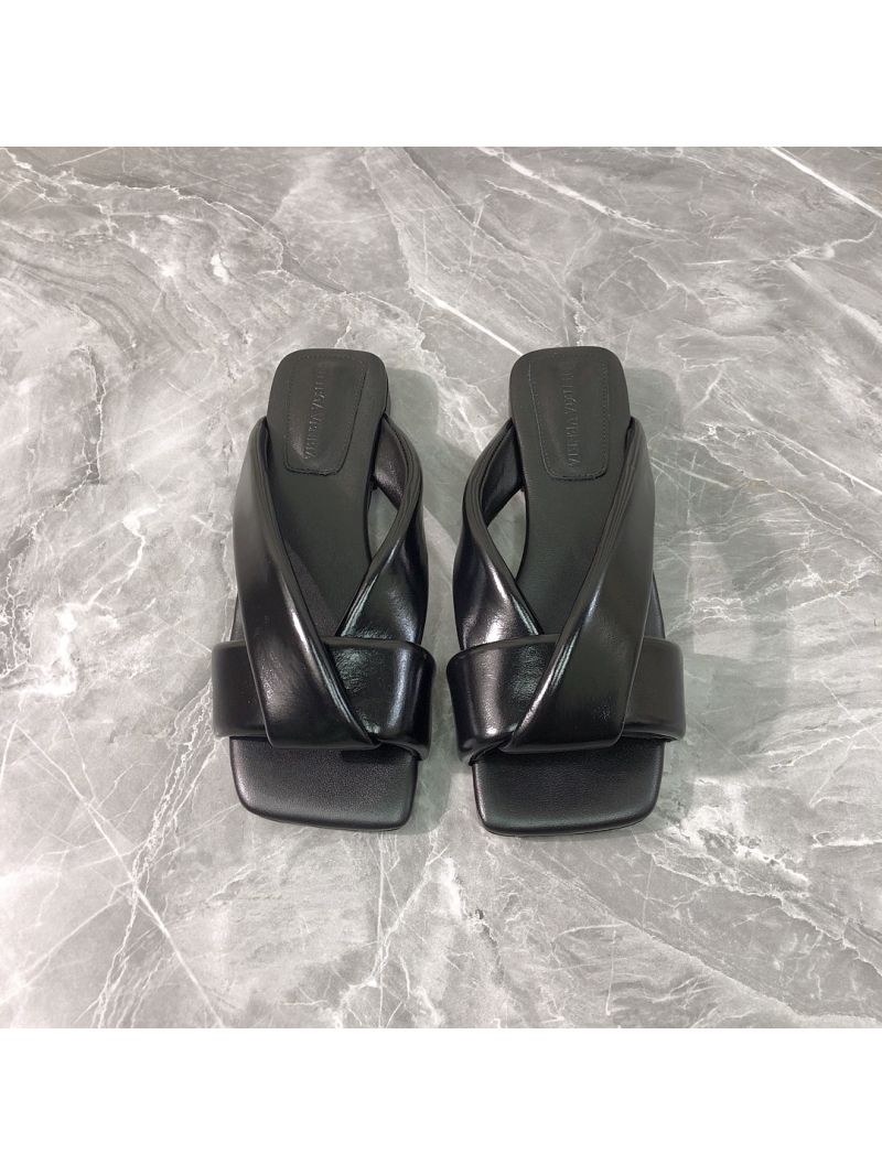 Bottega Veneta BV Riva Flat Mule 827569V Black