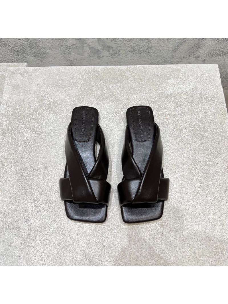 Bottega Veneta BV Riva Flat Mule 827569V Fondant