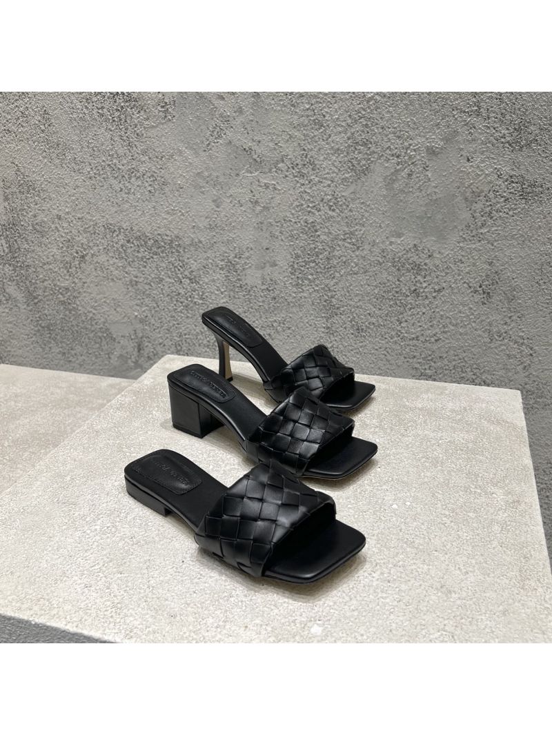Bottega Veneta BV Parco Mule Heel 45mm Lambskin 838098V Black