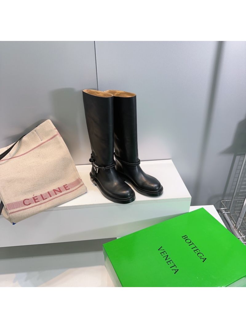 Bottega Veneta BV James Boot Knee High Boot in Calfskin 843952 Black