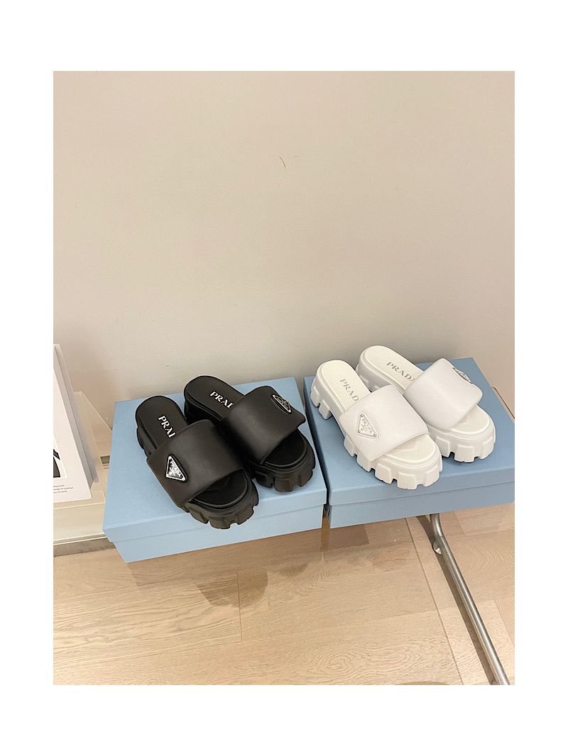 Prada Soft padded nappa leather sandals 55mm 1XX661