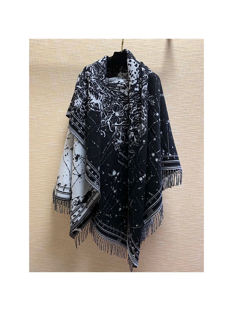 Dior Zodiac Blanket Ecru And Black Cashmere 25ZOD350
