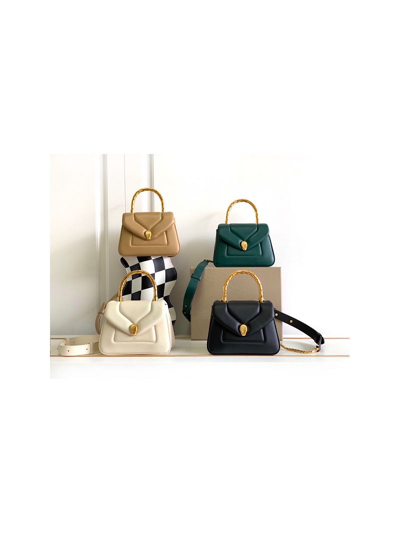 Bvlgari Serpenti Reverse Top Handle 292127 Ivory