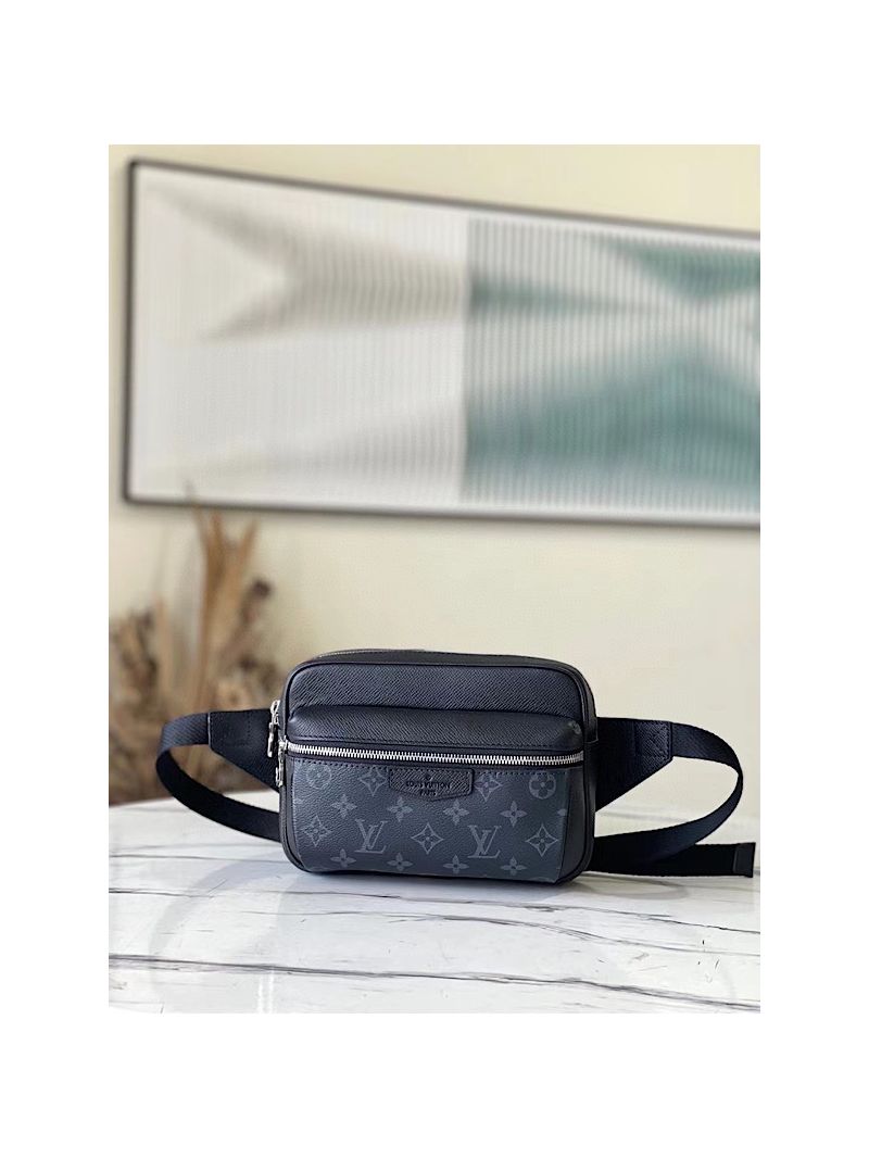 Louis Vuitton LV Outdoor Bumbag Taiga and Monogram Canvas M30245 Black