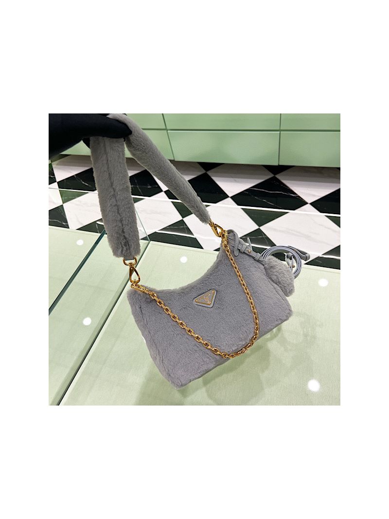 Prada Shearling mini-bag 1BC204 Cornflower