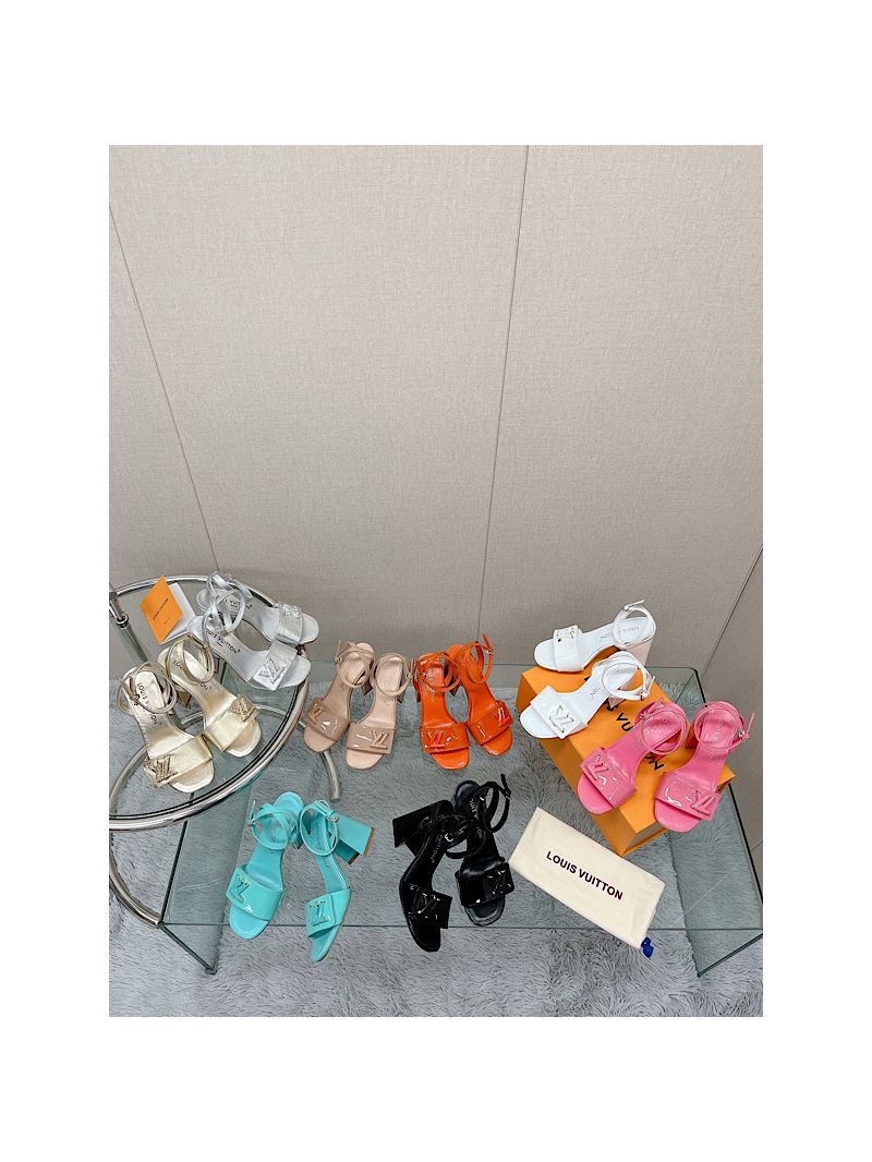 Louis Vuitton LV Shake Sandal 55mm 95mm 1AB2MQ Patent calfskin Black