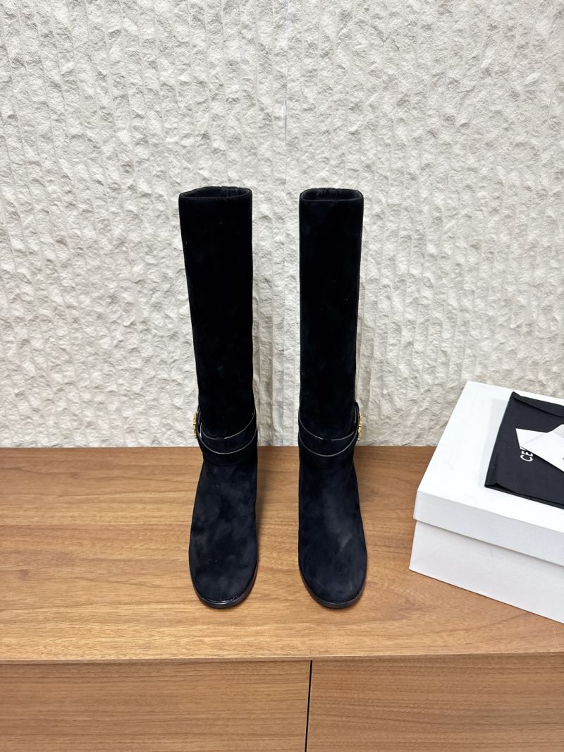 CELINE GARANCE TRIOMPHE STRAP HIGH BOOT IN SUEDE 361883891C
