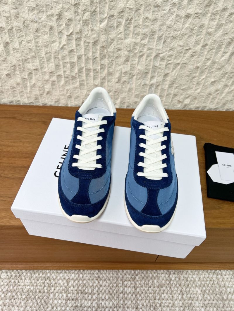 CELINE RACER LOW TOP SNEAKER IN NYLON, SUEDE CALFSKIN AND CALFSKIN 364365260C Blue