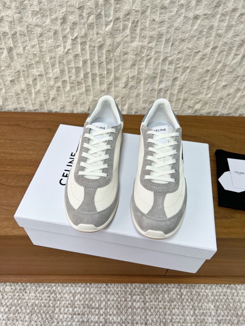 CELINE RACER LOW TOP SNEAKER IN NYLON, SUEDE CALFSKIN AND CALFSKIN 364365260C Grey