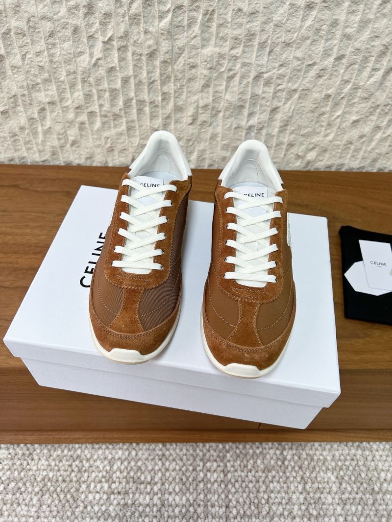 CELINE RACER LOW TOP SNEAKER IN NYLON, SUEDE CALFSKIN AND CALFSKIN 364365260C TAN