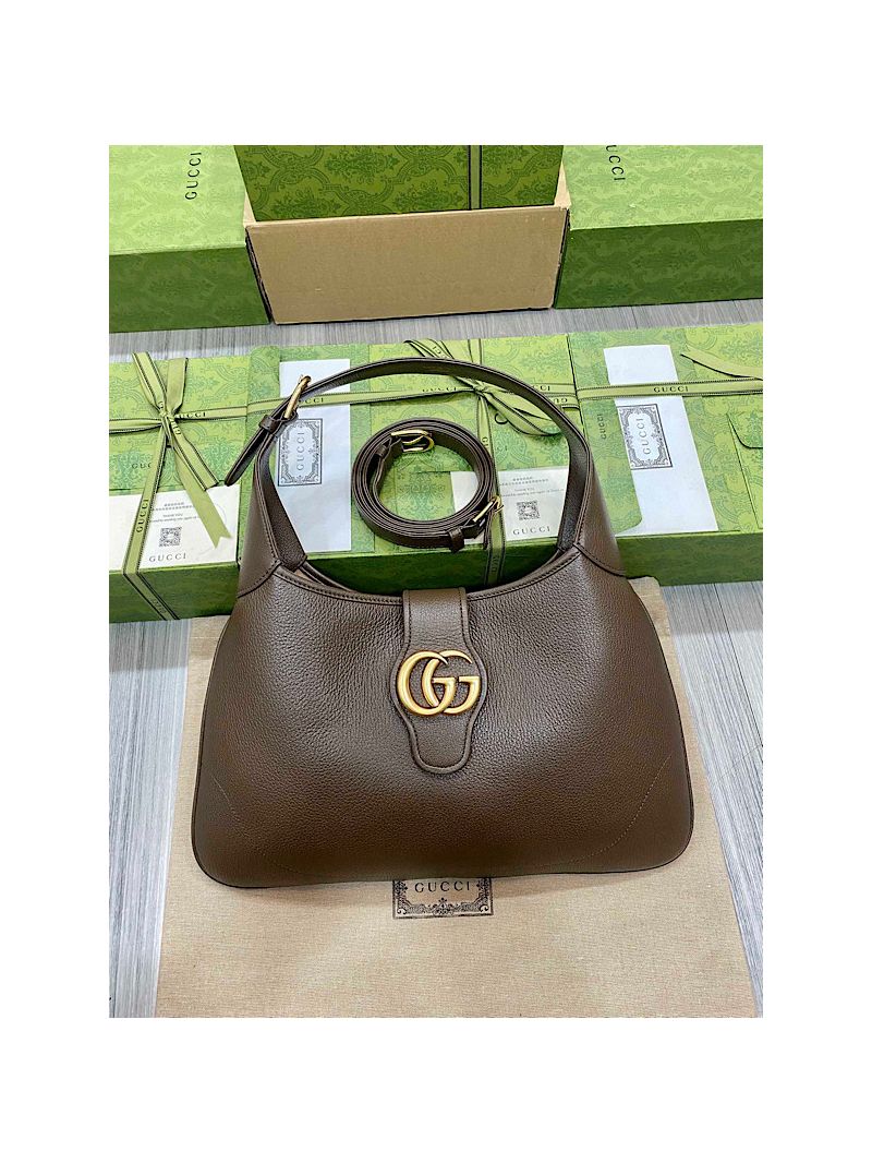 Gucci Aphrodite medium shoulder bag 726274 Brown soft leather