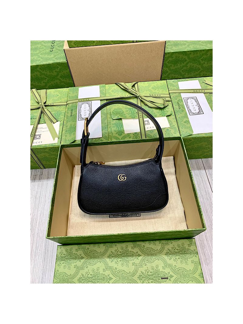 Gucci Aphrodite shoulder bag with Double G 739076 Black