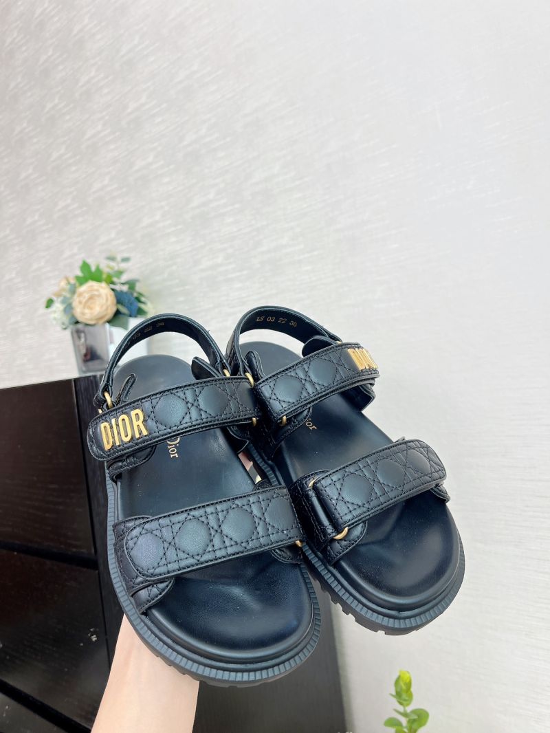 Dior Dioract Sandal Black Quilted Cannage Calfskin