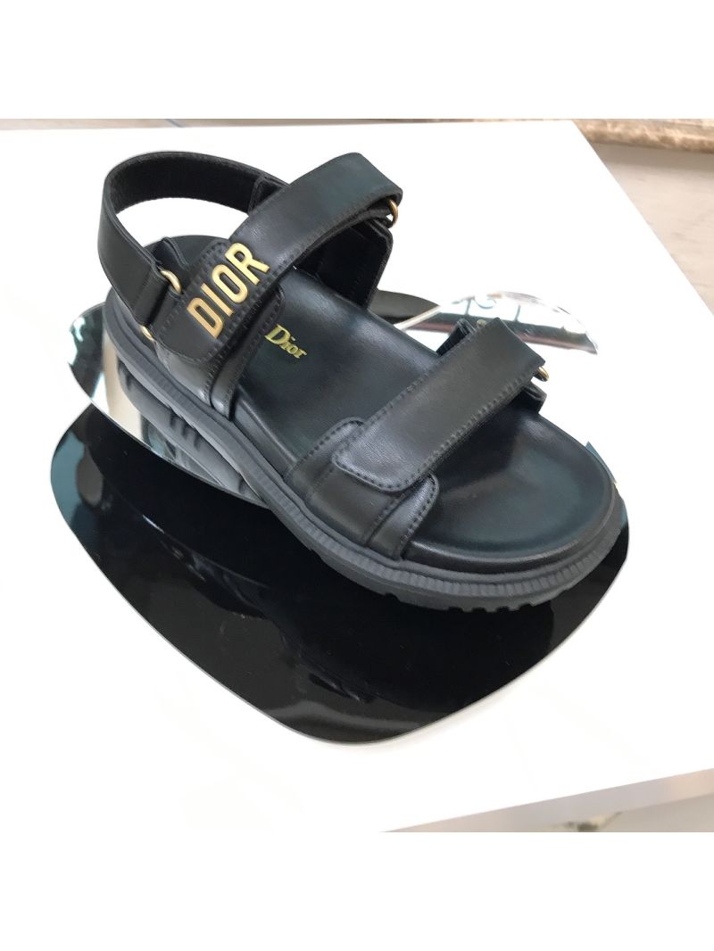 Dior DiorAct Sandals Black Lambskin KCQ547
