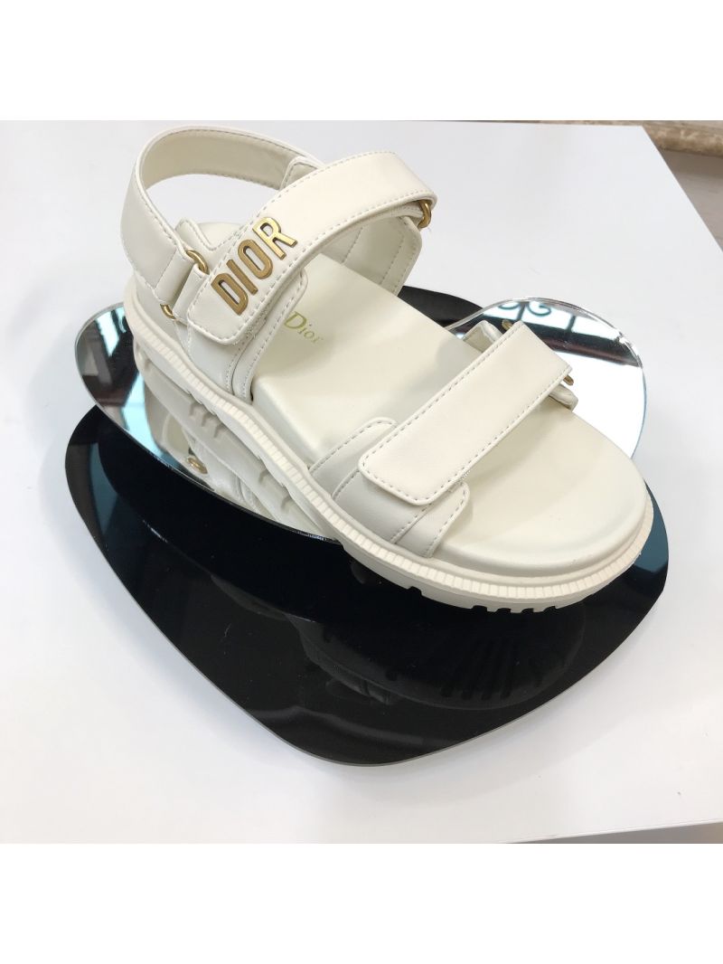 Dior DiorAct Sandals White Lambskin KCQ547