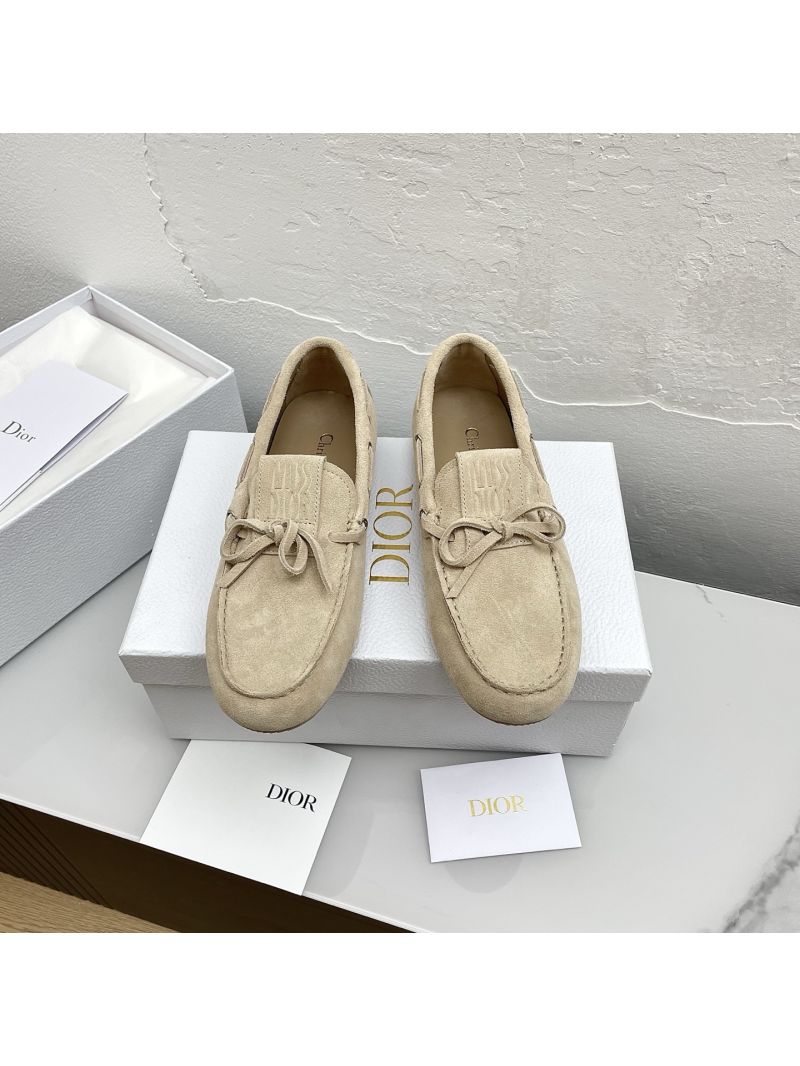 Dior Miss Dior Street Loafer Nude Suede Calfskin KDB978SUE