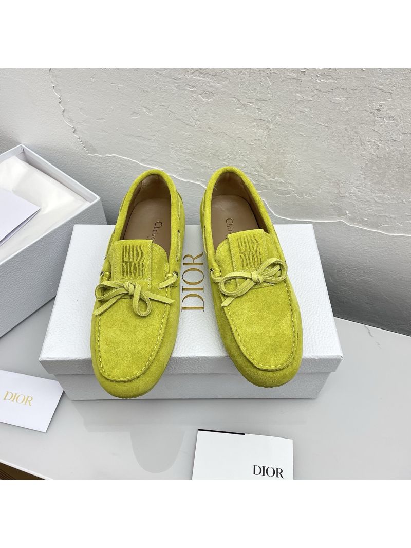 Dior Miss Dior Street Loafer Peridot Green Suede Calfskin KDB978SUE