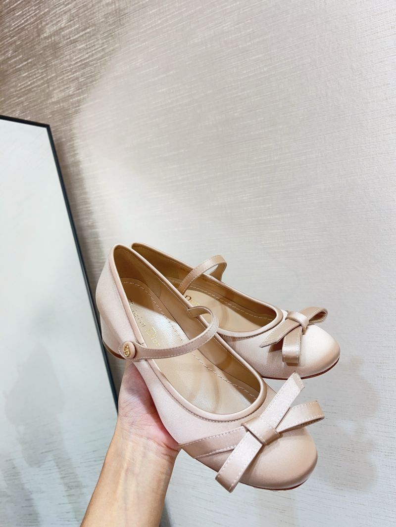 DIOR BALLERINA LOVELY-D PUMP SATIN NUDE KDV387