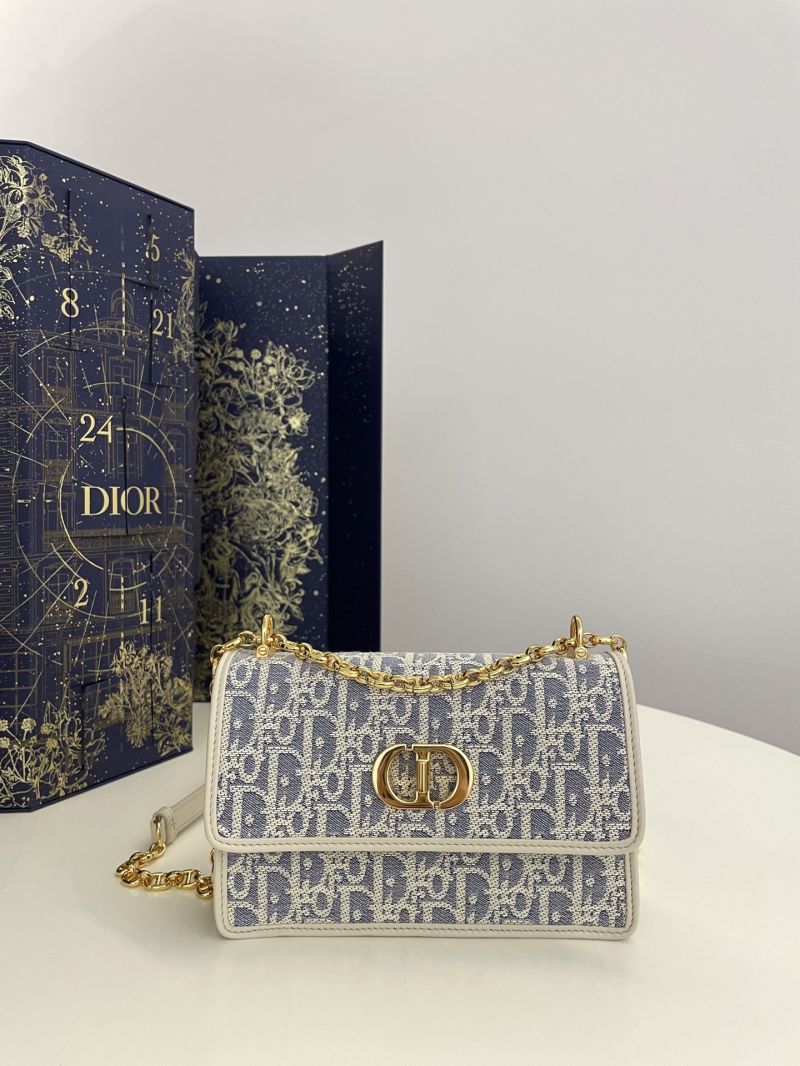 DIOR MISS CARO MINI BAG DIOR OBLIQUE RAFFIA EFFECT CHAMBRAY AND SMOOTH CALFSKIN S5169U